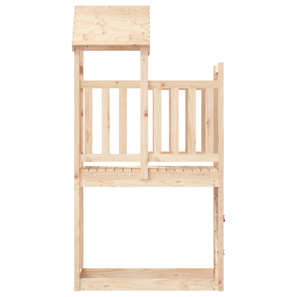 vidaXL Wieża zabaw Brązowy 53 x 110,5 x 214 cm Lite drewno sosnowe