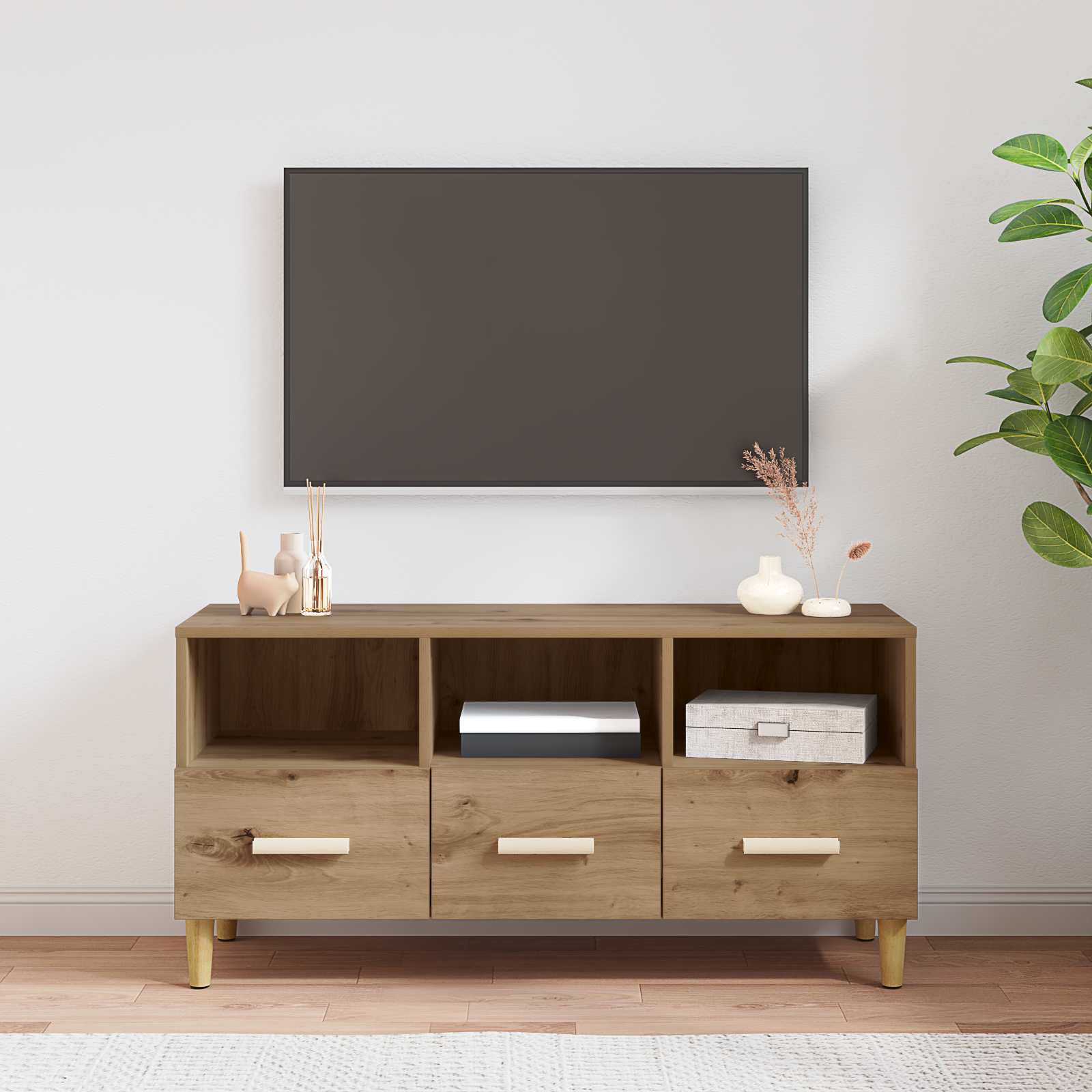 vidaXL Szafka pod telewizor Dąb rzemieślniczy 102 x 36 x 50 cm