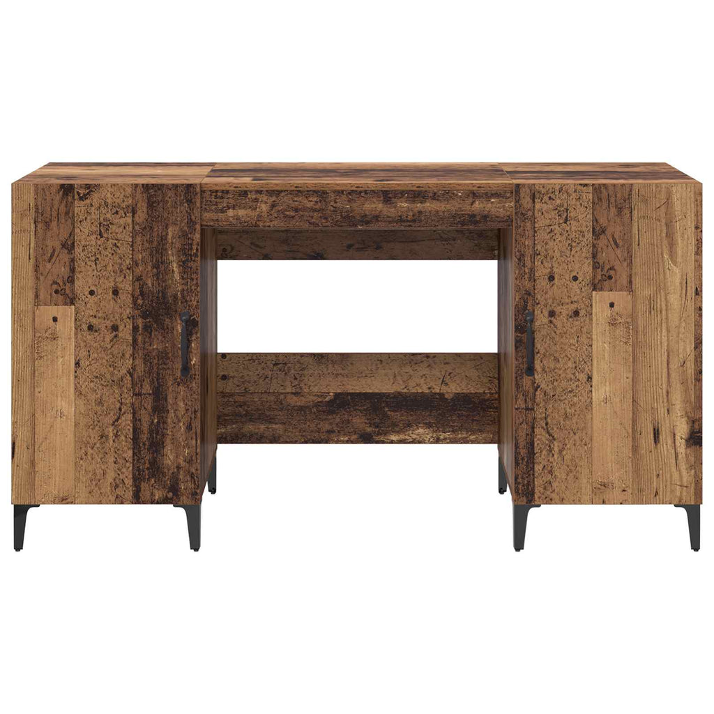 vidaXL Biurko Stare drewno 140 x 50 x 75 cm Materiał drewnopochodny