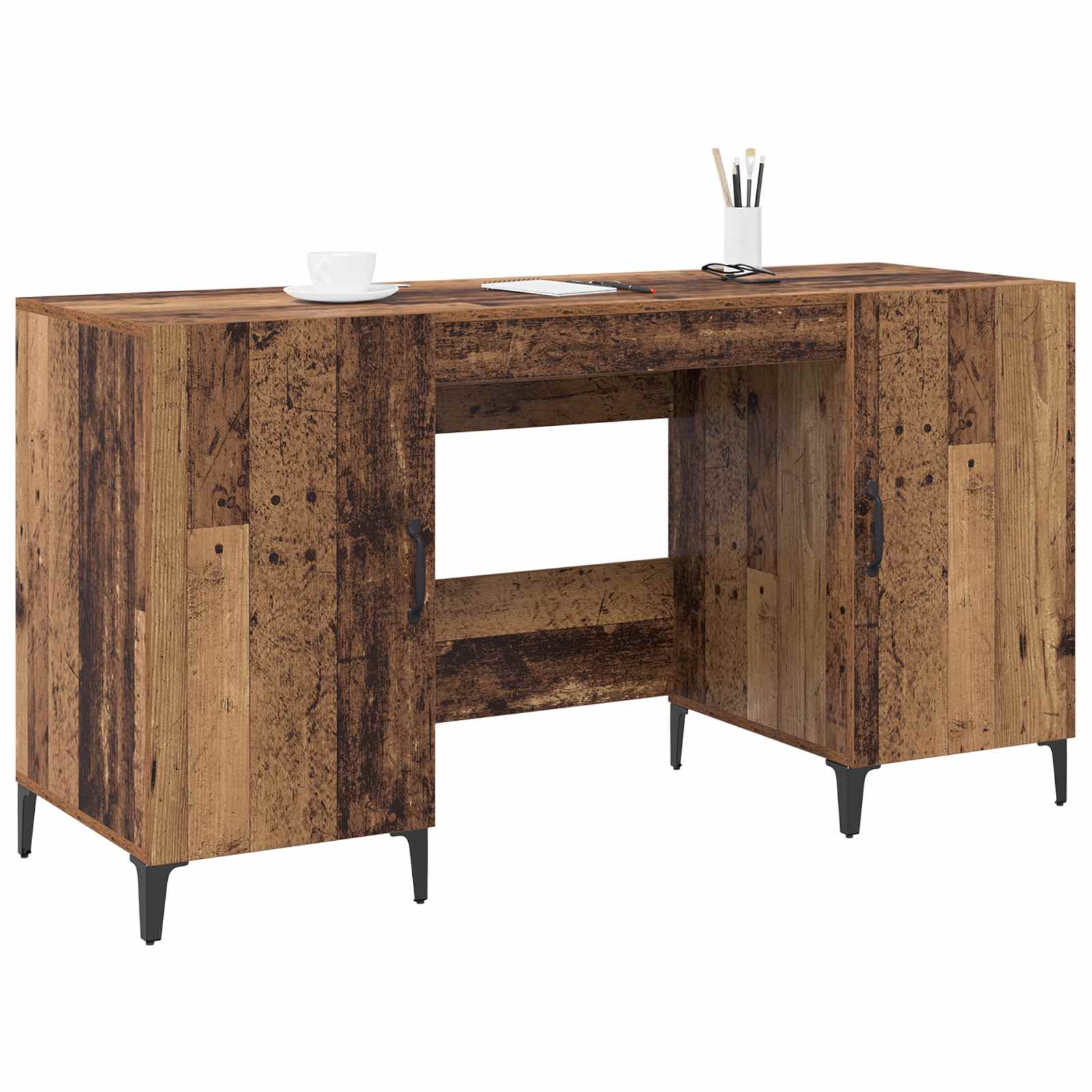 vidaXL Biurko Stare drewno 140 x 50 x 75 cm Materiał drewnopochodny