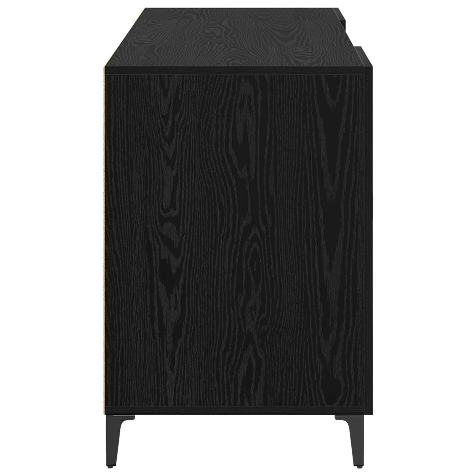vidaXL Biurko Czarny Dąb 140 x 50 x 75 cm Materiał drewnopochodny