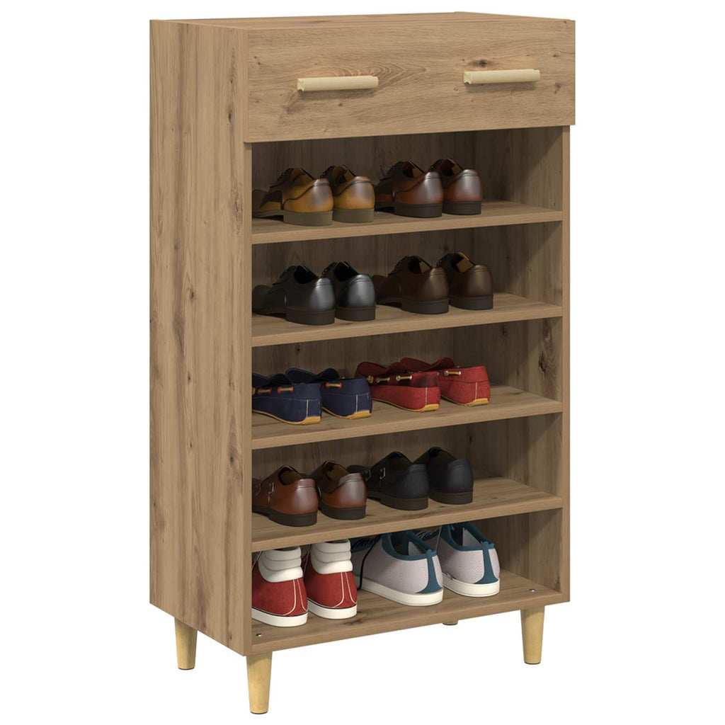 vidaXL Szafka na buty z szufladą Dąb rzemieślniczy 60 x 35 x 105 cm