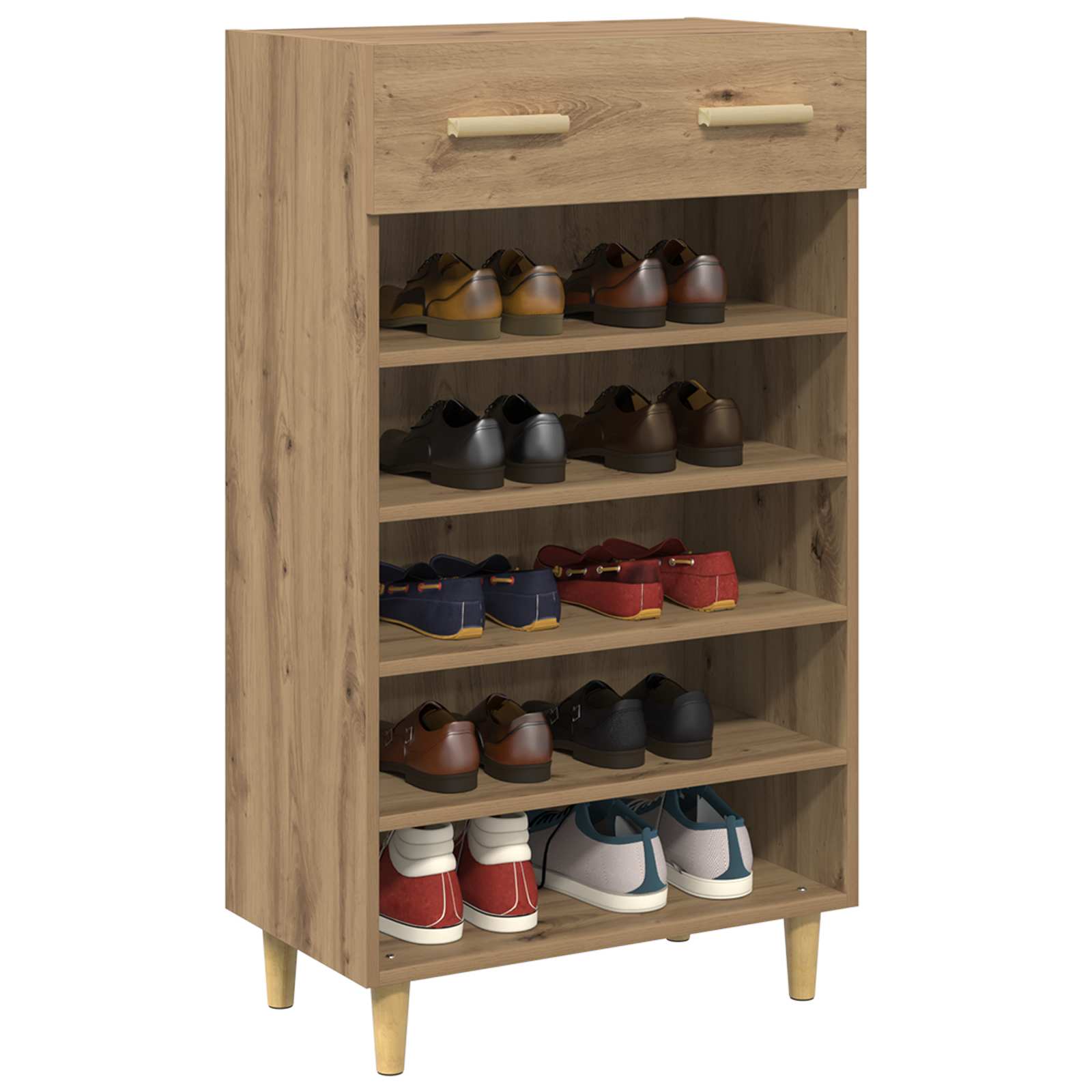 vidaXL Szafka na buty z szufladą Dąb rzemieślniczy 60 x 35 x 105 cm