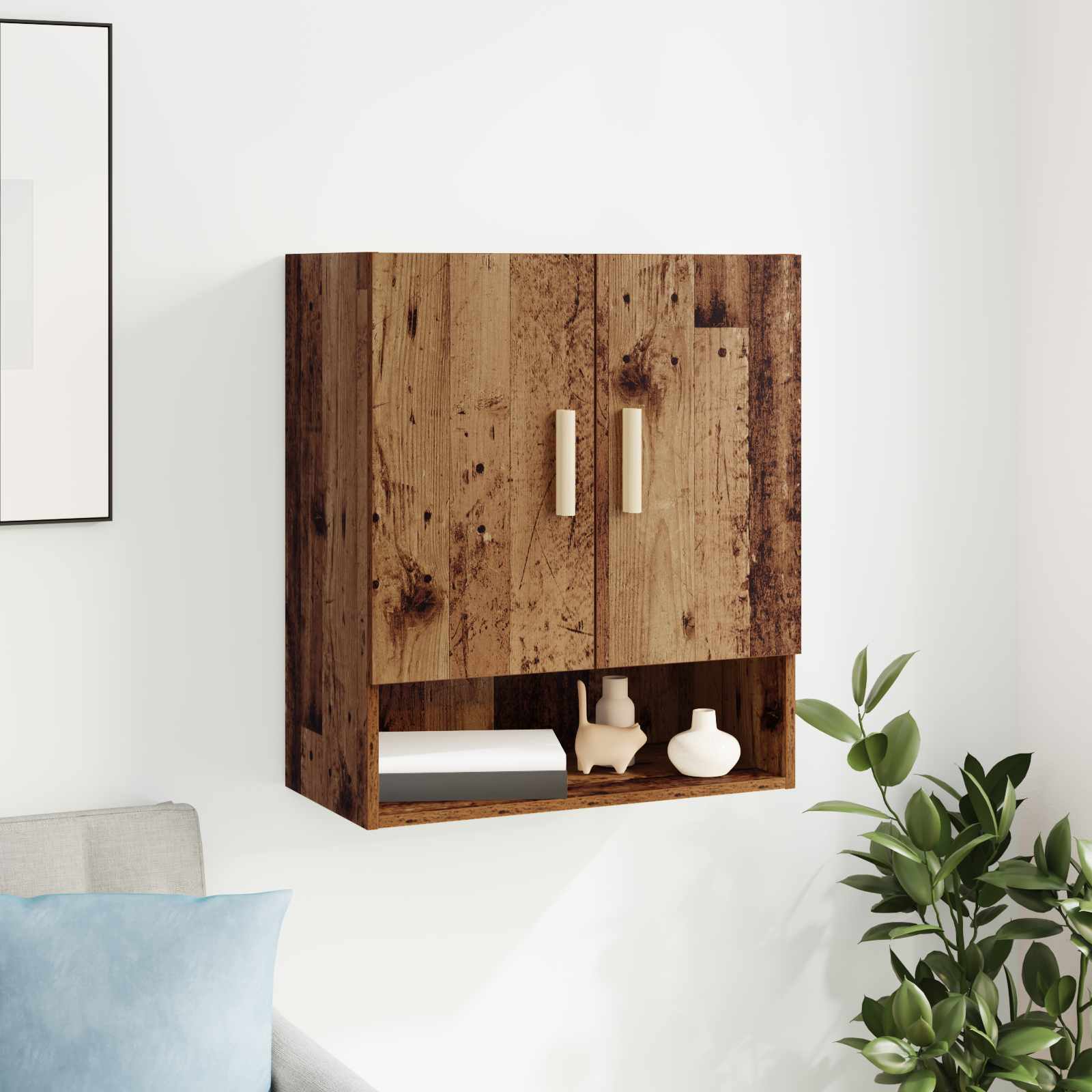 vidaXL Szafka ścienna Stare drewno 60 x 31 x 70 cm