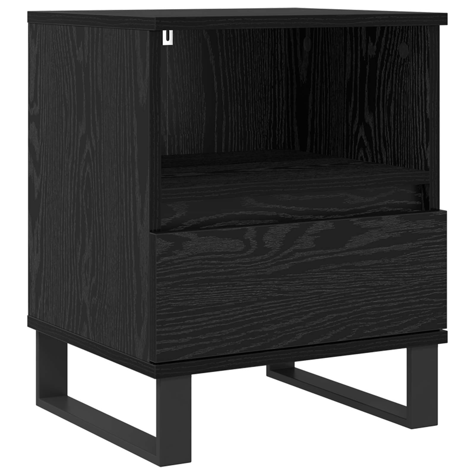 vidaXL Szafka pod łóżko z szufladą Czarny Dąb 40 x 35 x 50 cm