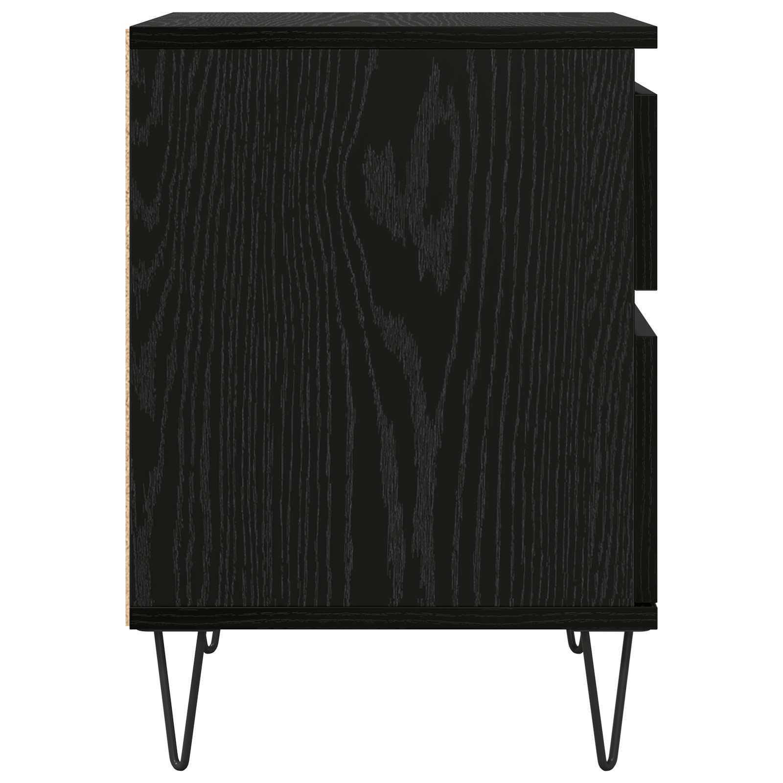 vidaXL Szafka pod łóżko z szufladą Czarny Dąb 40 x 35 x 50 cm