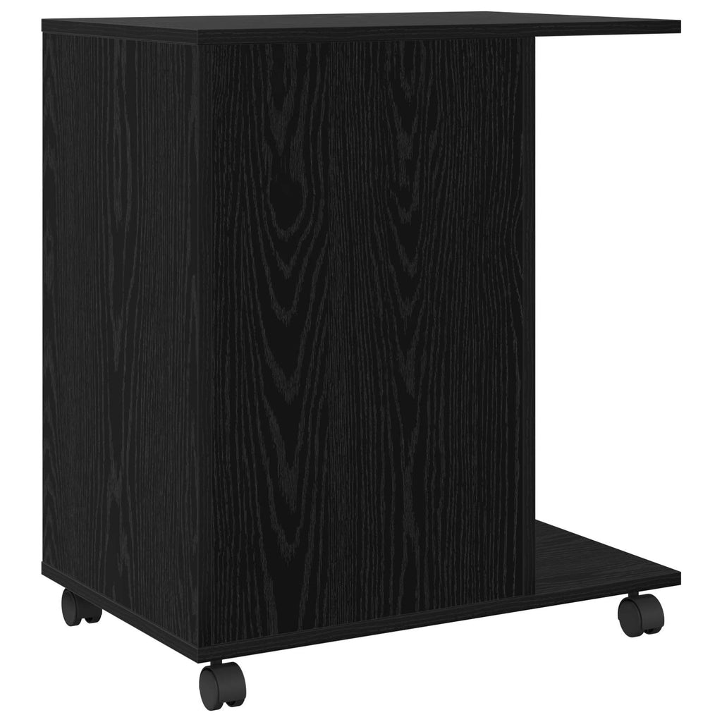 vidaXL Stojak na drukarkę z szufladą Czarny Dąb 60 x 40 x 68.5 cm