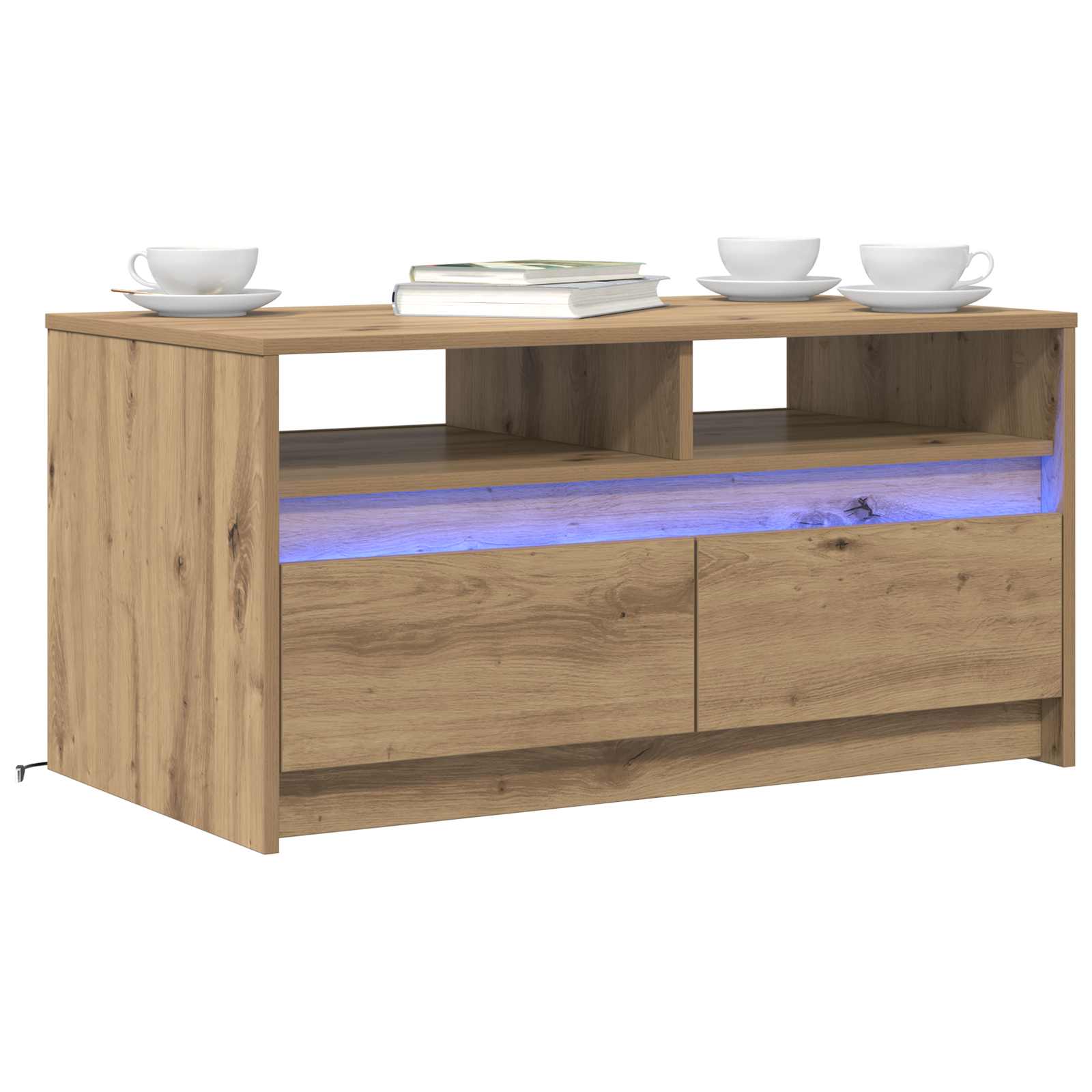 vidaXL Stolik kawowy Dąb rzemieślniczy 90 x 50 x 45 cm