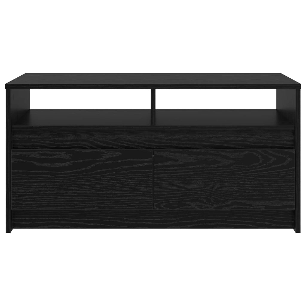 vidaXL Stolik kawowy Ze LED Lights Czarny Dąb 90 x 50 x 45 cm