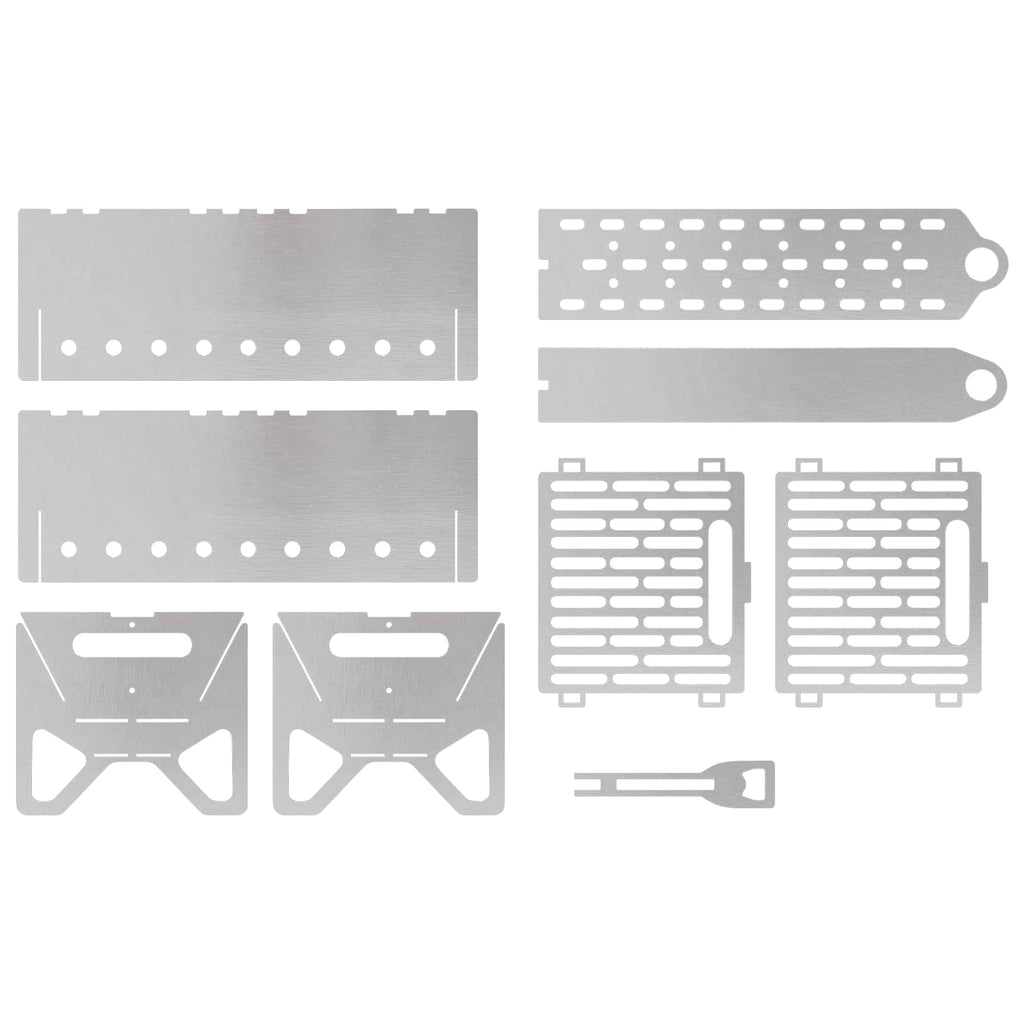 vidaXL Ognisko Campingowe 42 x 22 x 18 cm Stal nierdzewna srebrny