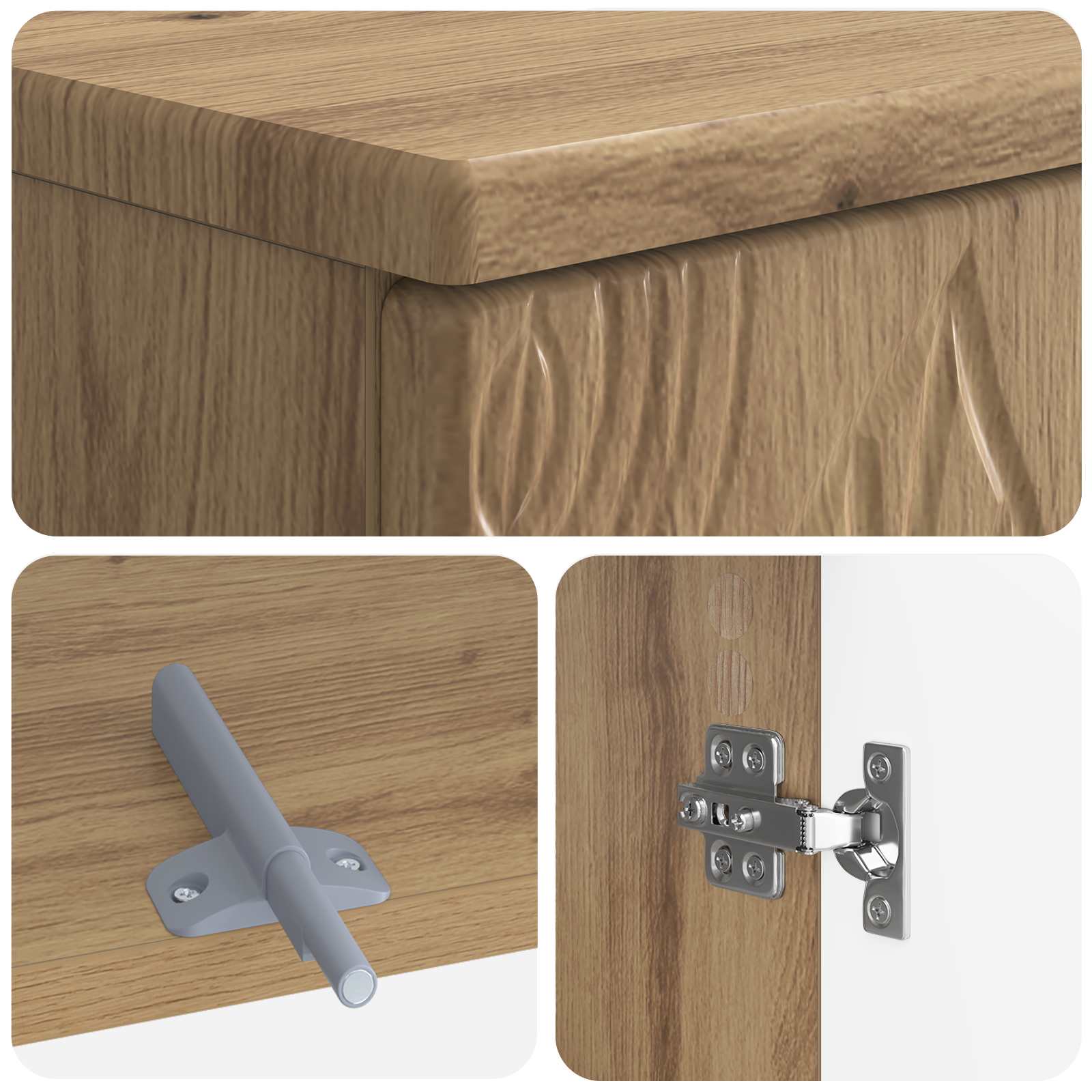 vidaXL Zestaw szafek łazienkowych w 3 częściach DELFT Dąb artisan