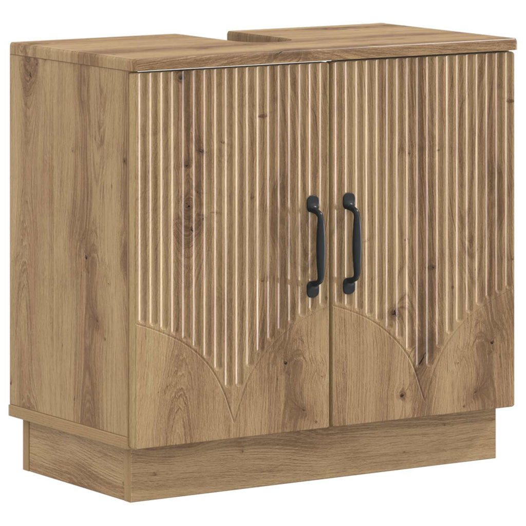 vidaXL Zestaw szafek łazienkowych w 3 częściach HOORN Dąb artisan