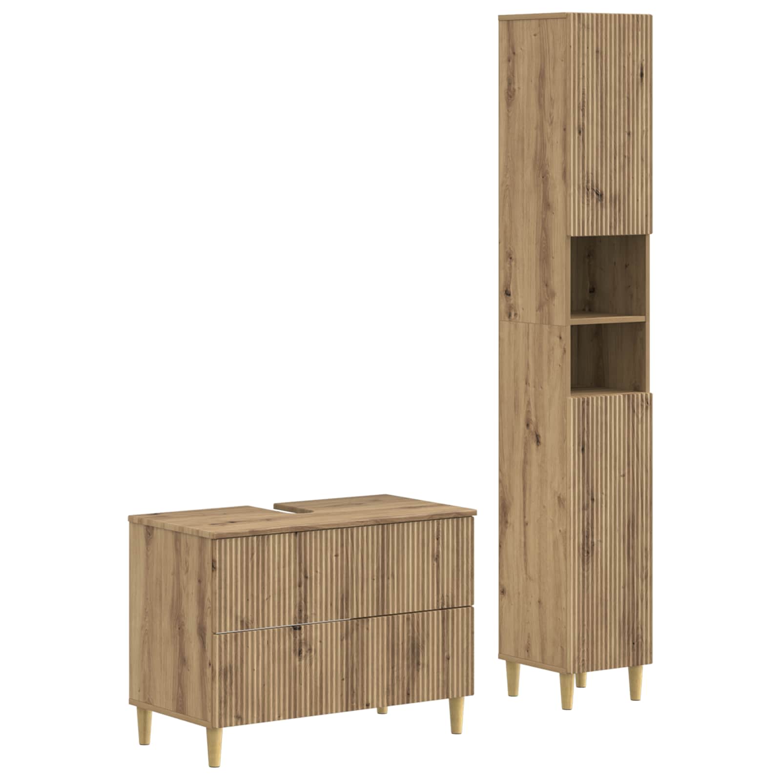vidaXL Zestaw Szafek Łazienkowych 2 Częściowy ARNHEM Dąb artisan