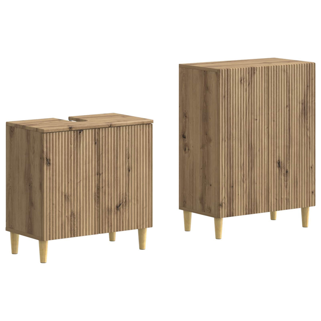 vidaXL Zestaw Szafek Łazienkowych 2 Częściowy ARNHEM Dąb artisan