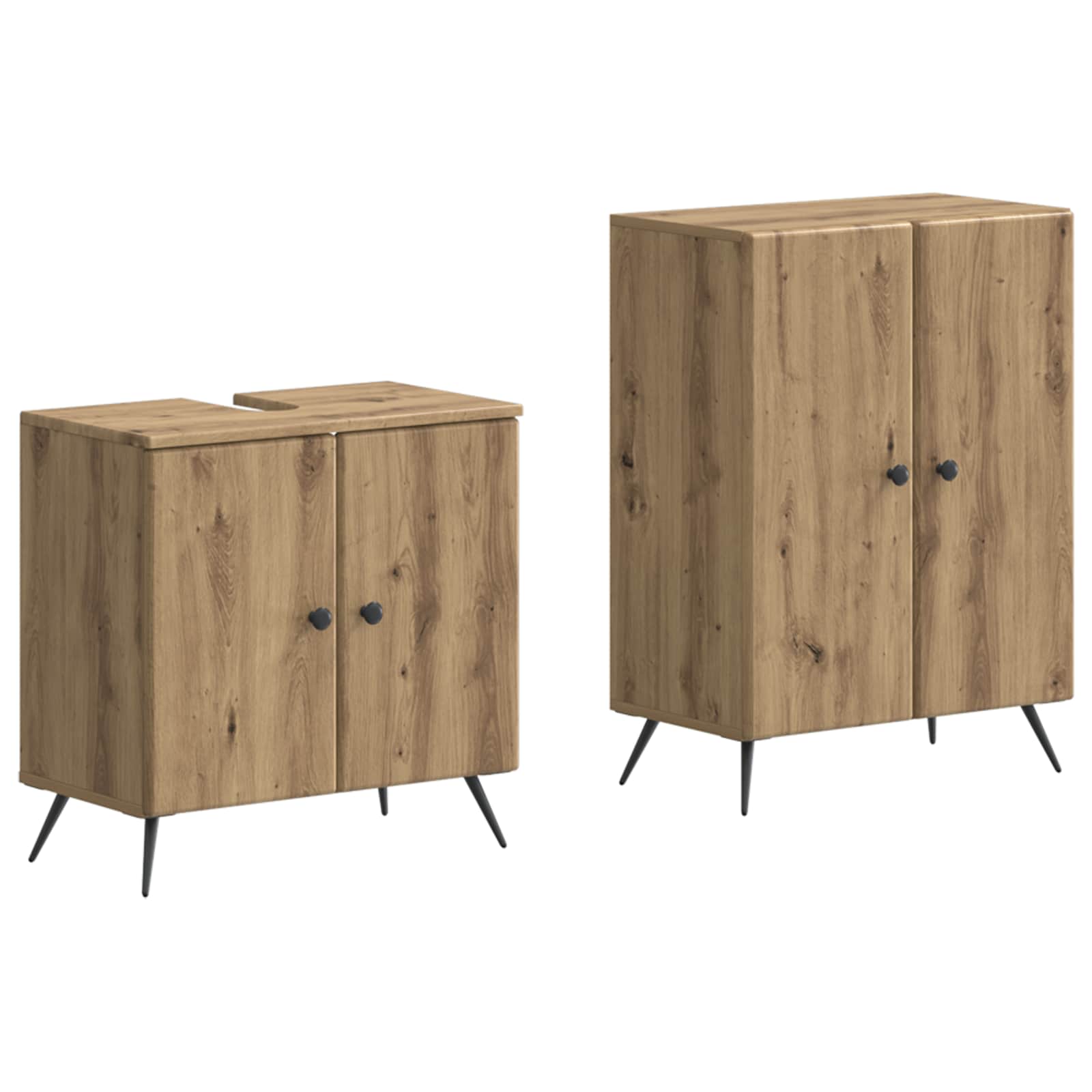 vidaXL Zestaw Szafek Łazienkowych 2 Częściowy BREDA Dąb artisan