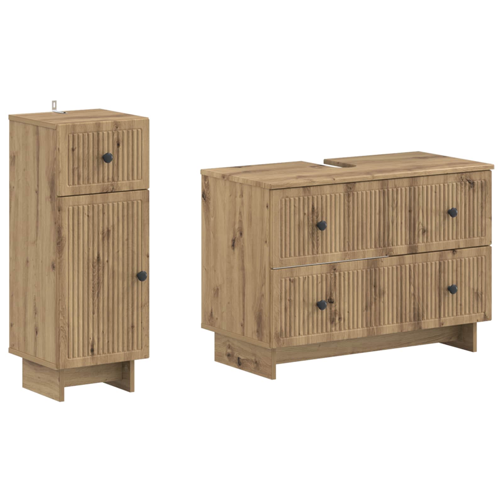 vidaXL Zestaw Szafek Łazienkowych 2 Częściowy EDE Dąb artisan