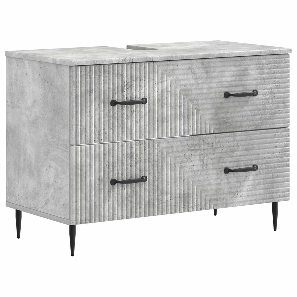 vidaXL Zestaw Szafek Łazienkowych 2 Częściowy HAARLEM Betonowy szary