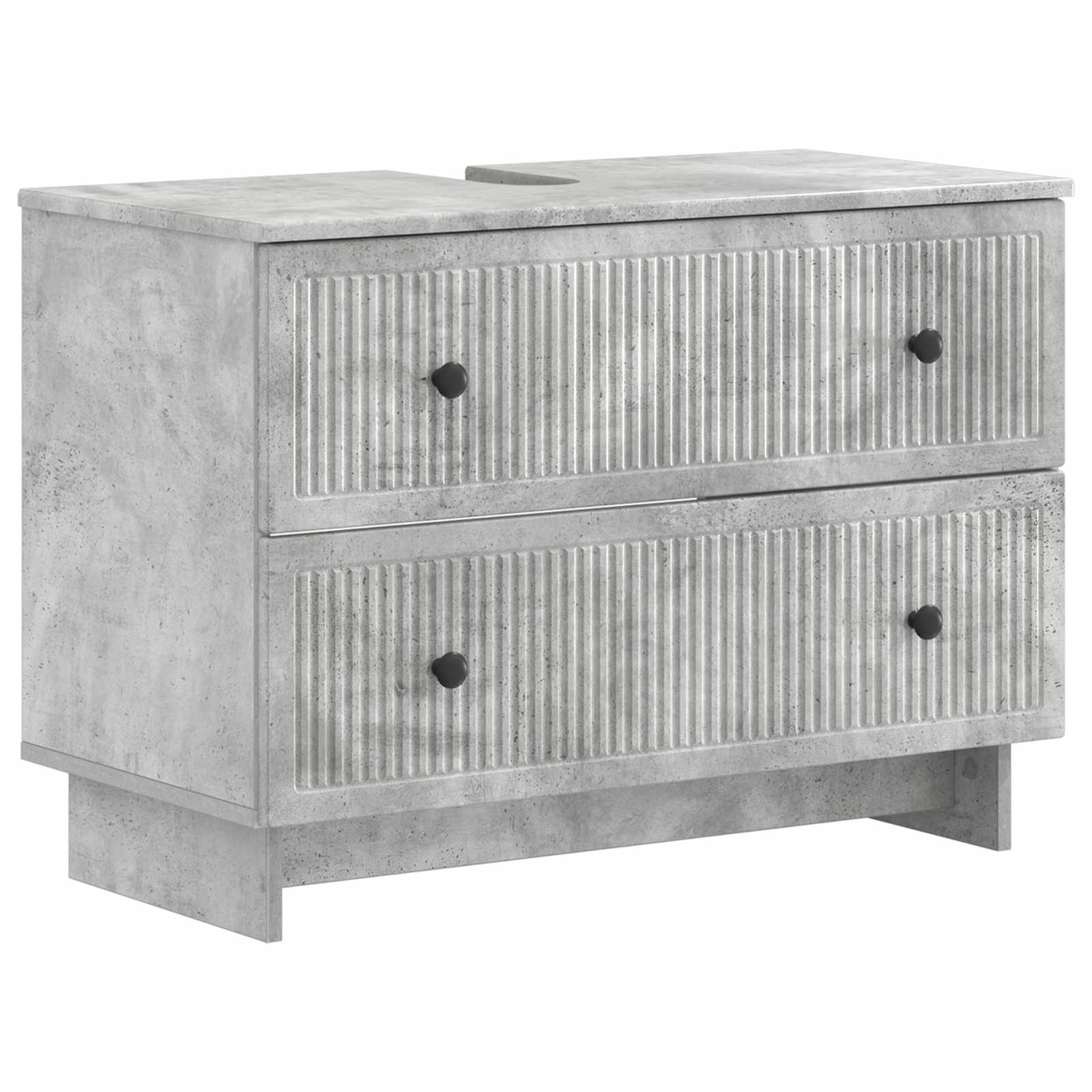 vidaXL Zestaw szafek łazienkowych w 3 częściach EDE Betonowy szary