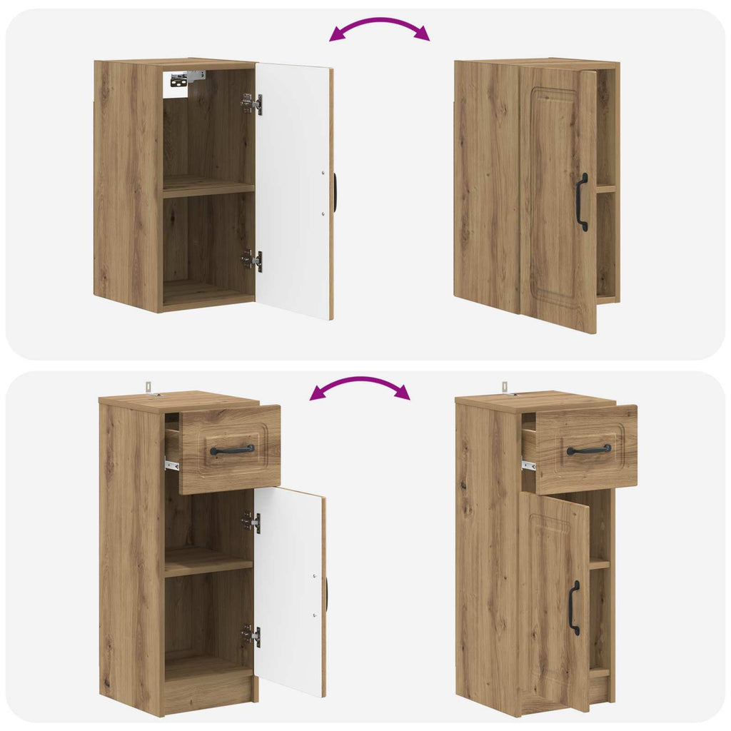 vidaXL Zestaw szafek łazienkowych w 3 częściach UTRECHT Dąb artisan