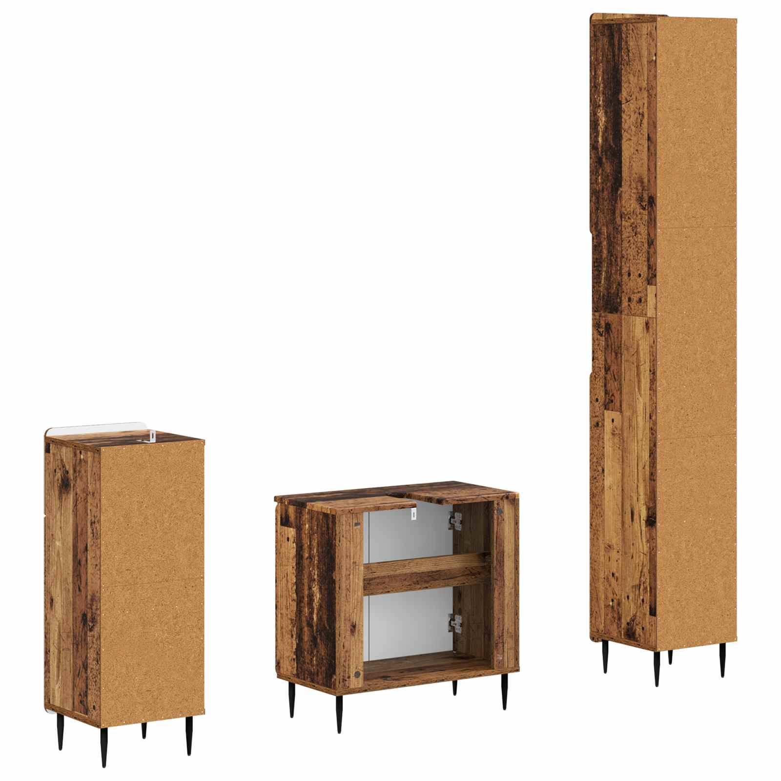 vidaXL Zestaw szafek łazienkowych w 3 częściach ZWOLLE