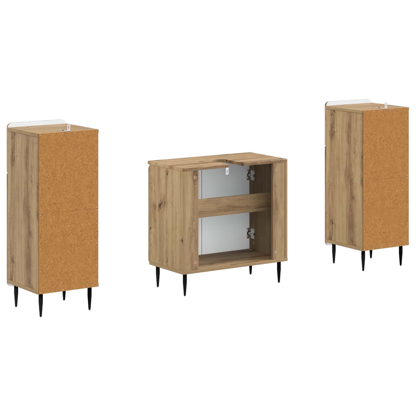 vidaXL Zestaw Szafek Łazienkowych 2 Częściowy HAARLEM Dąb artisan