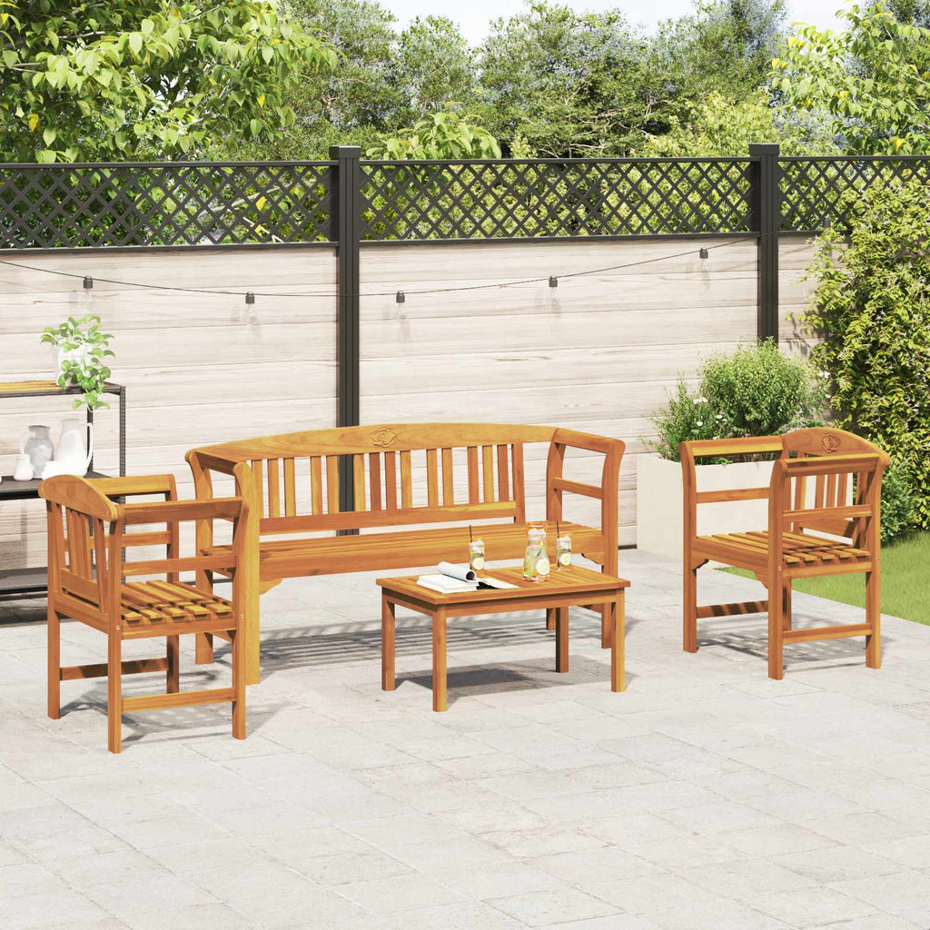 vidaXL Zestaw lounge Róża ogrodowa 4 pcs Lite Drewno Akacji