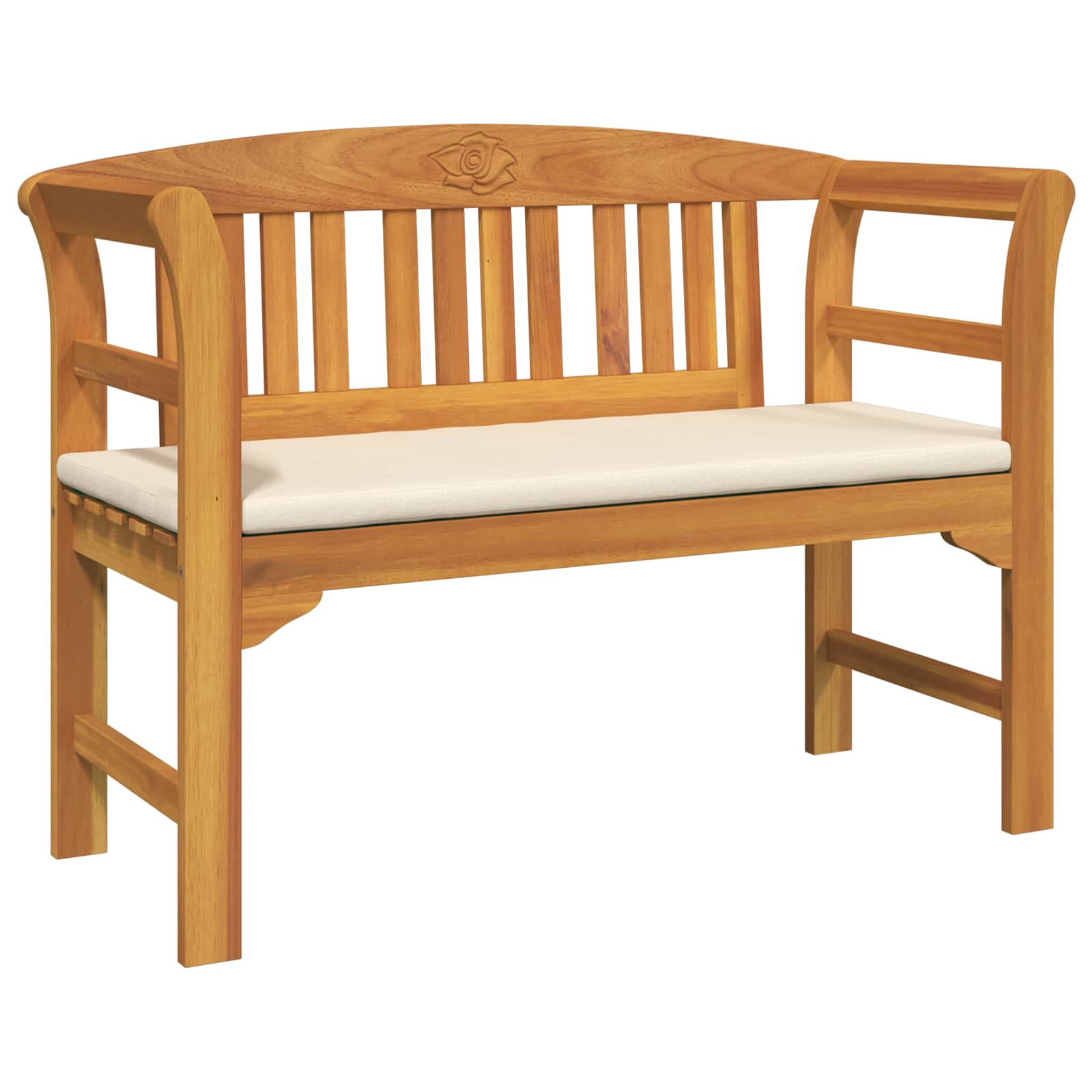 vidaXL Zestaw lounge Róża ogrodowa z poduszką 4 pcs Lite Drewno Akacji