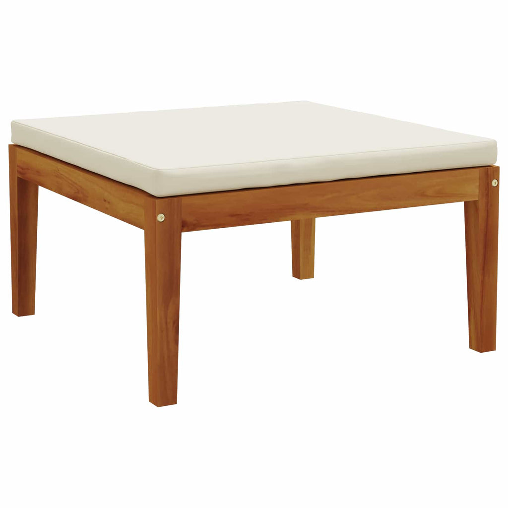 vidaXL 4 pcs Solidne drewno akacjowe i lina naturalny