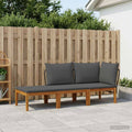 vidaXL 3 pcs Solidne drewno akacjowe i lina naturalny