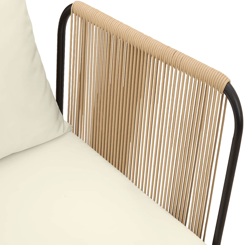 vidaXL 2 pcs Solidne drewno akacjowe i lina naturalny