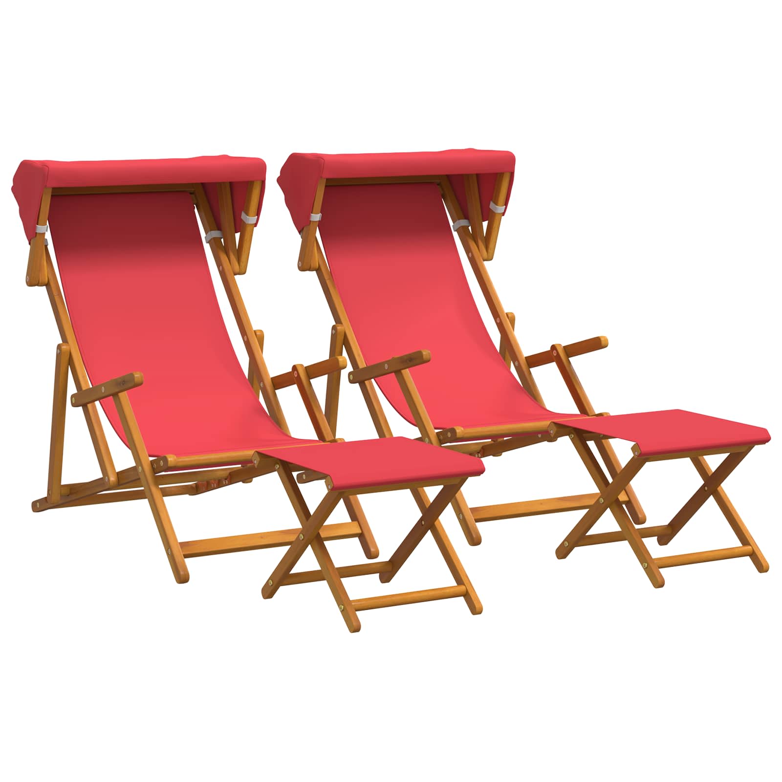 vidaXL Fotel ogrodowy 4 pcs 3 Pozycja Lite Drewno Eukaliptusowe