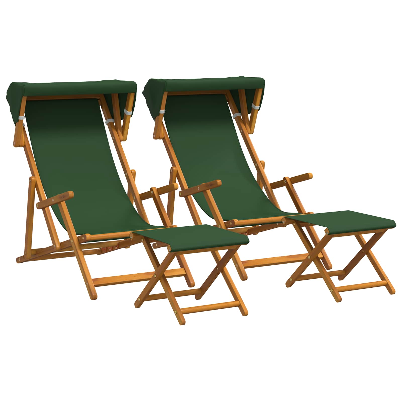 vidaXL Fotel ogrodowy 4 pcs 3 Pozycja Lite Drewno Eukaliptusowe