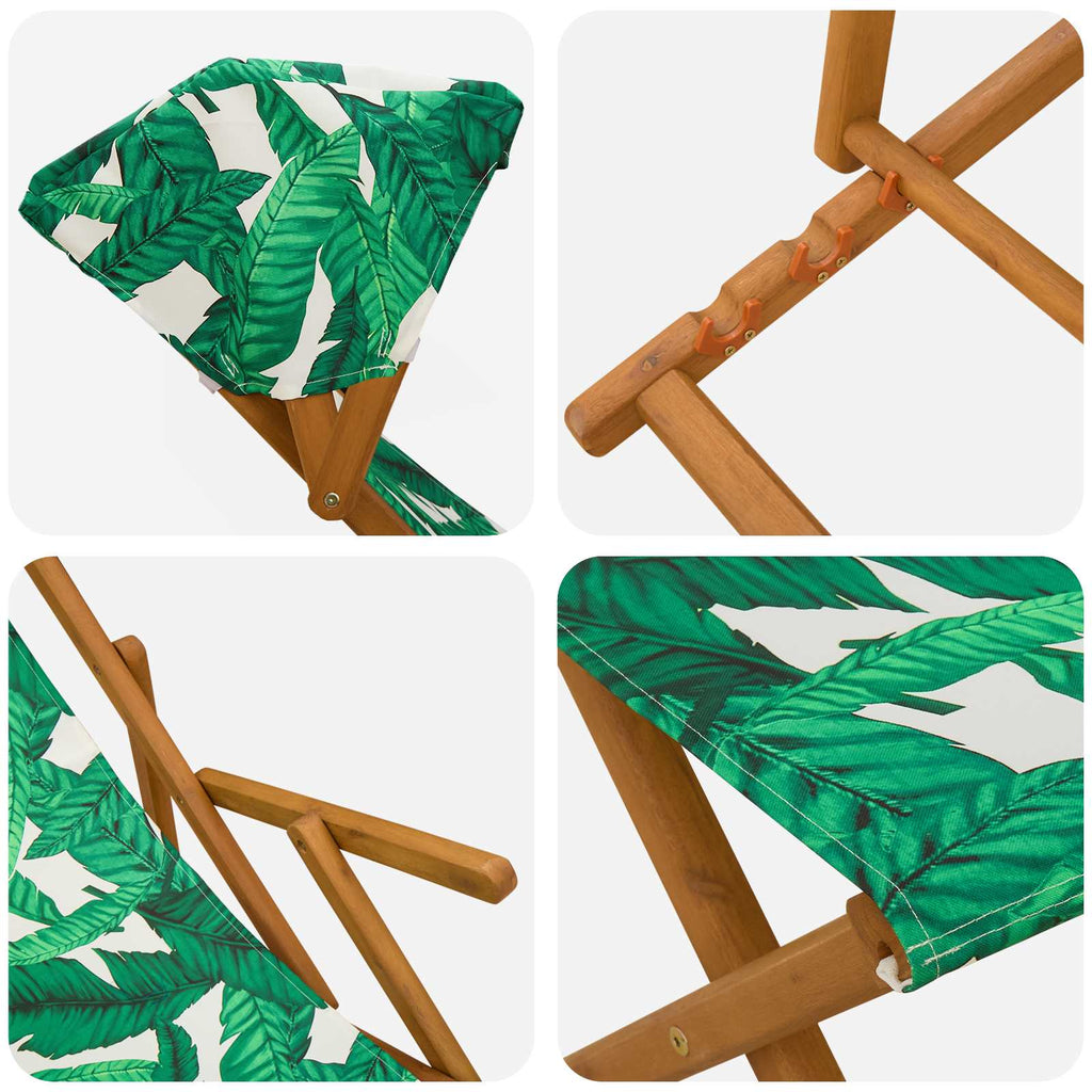 vidaXL Fotel ogrodowy 4 pcs 3 Pozycja Lite Drewno Eukaliptusowe