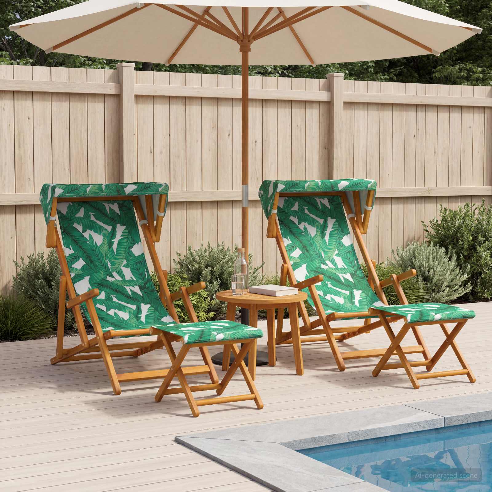 vidaXL Fotel ogrodowy 4 pcs 3 Pozycja Lite Drewno Eukaliptusowe