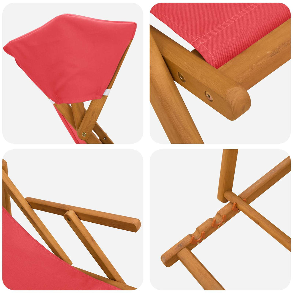 vidaXL Fotel ogrodowy 2 pcs 3 Pozycja Lite Drewno Eukaliptusowe
