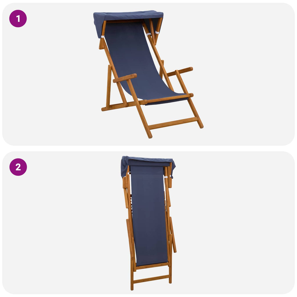 vidaXL Fotel ogrodowy 2 pcs 3 Pozycja Lite Drewno Eukaliptusowe