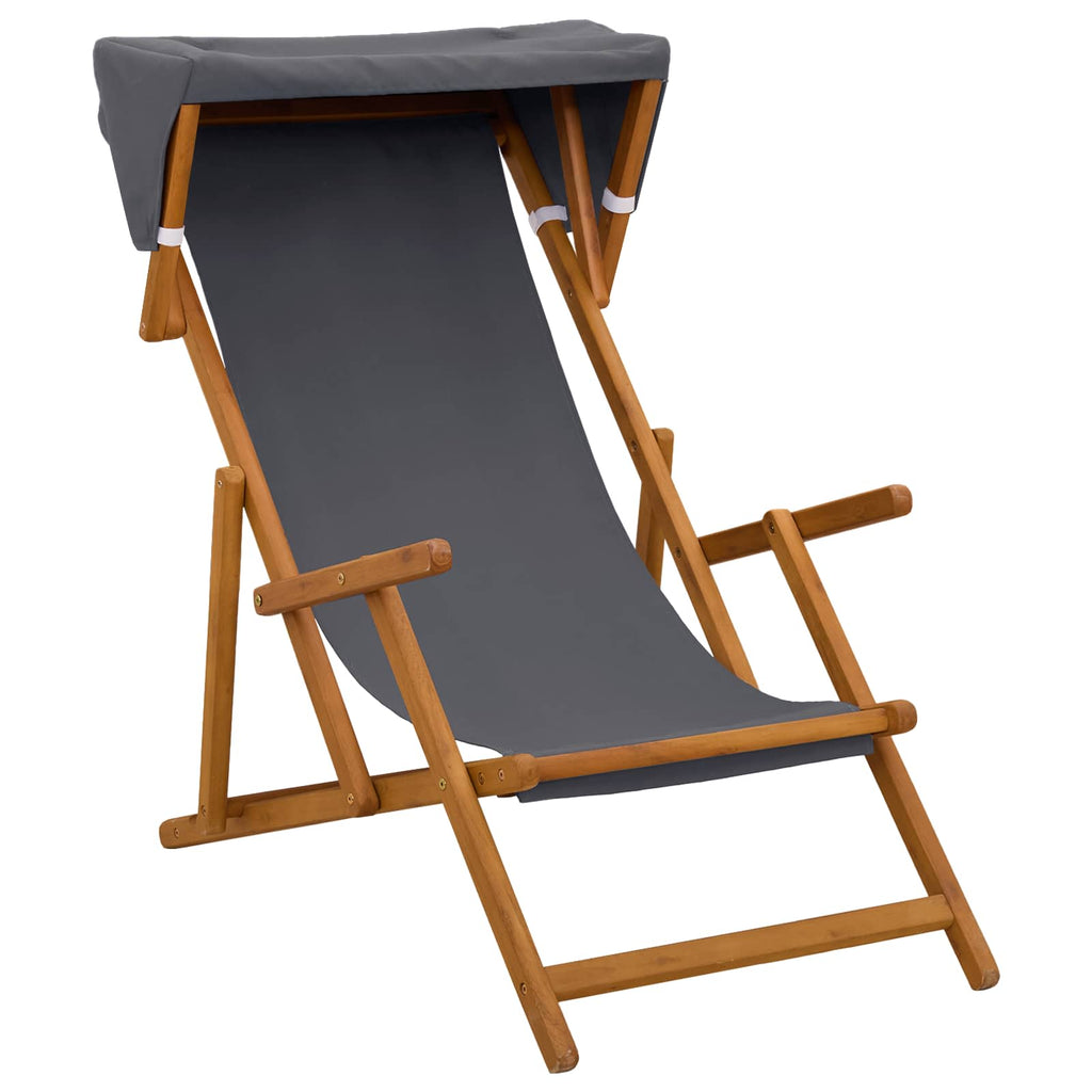 vidaXL Fotel ogrodowy 2 pcs 3 Pozycja Lite Drewno Eukaliptusowe Szary