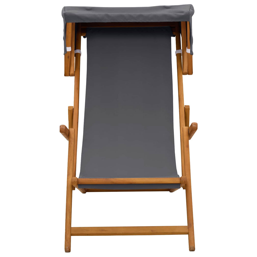 vidaXL Fotel ogrodowy 2 pcs 3 Pozycja Lite Drewno Eukaliptusowe Szary