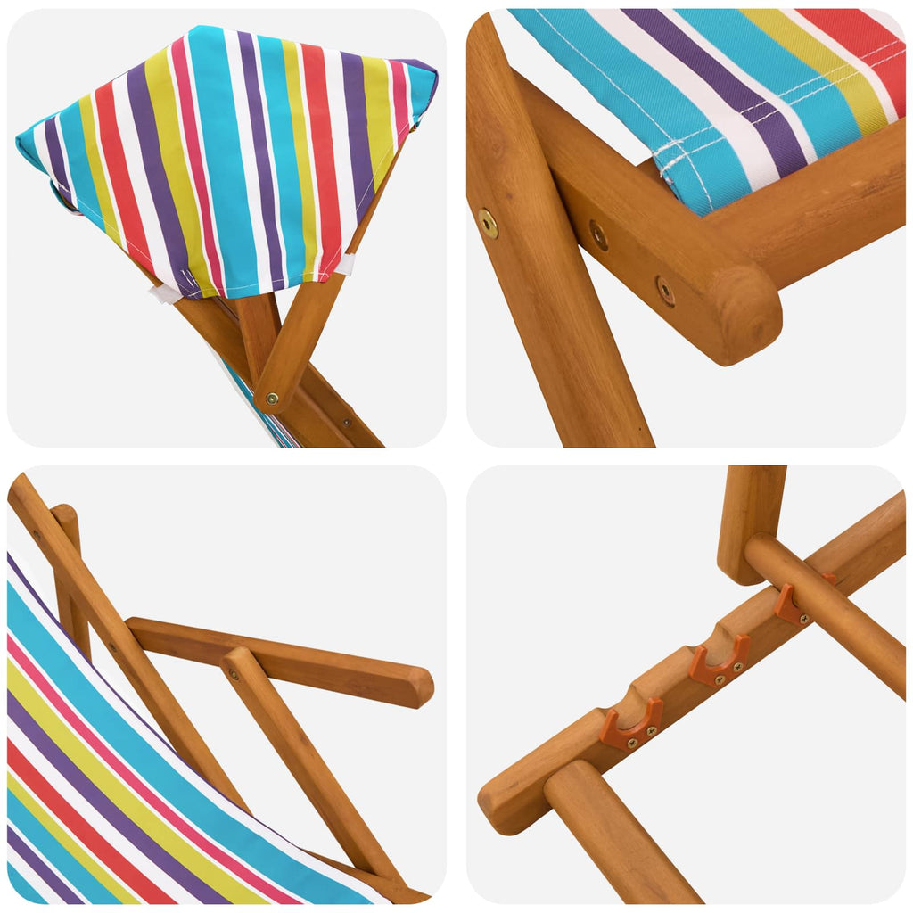vidaXL Fotel ogrodowy 2 pcs 3 Pozycja Lite Drewno Eukaliptusowe