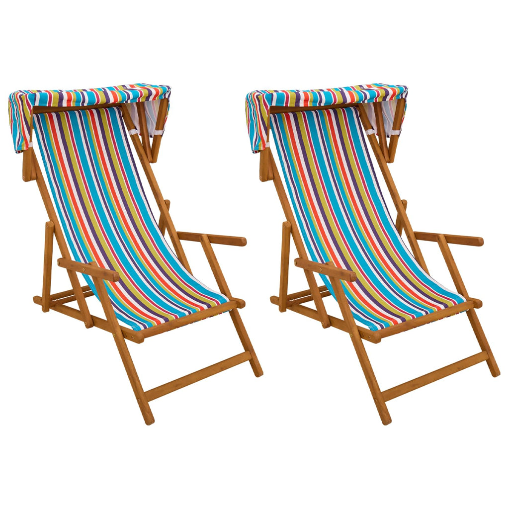 vidaXL Fotel ogrodowy 2 pcs 3 Pozycja Lite Drewno Eukaliptusowe