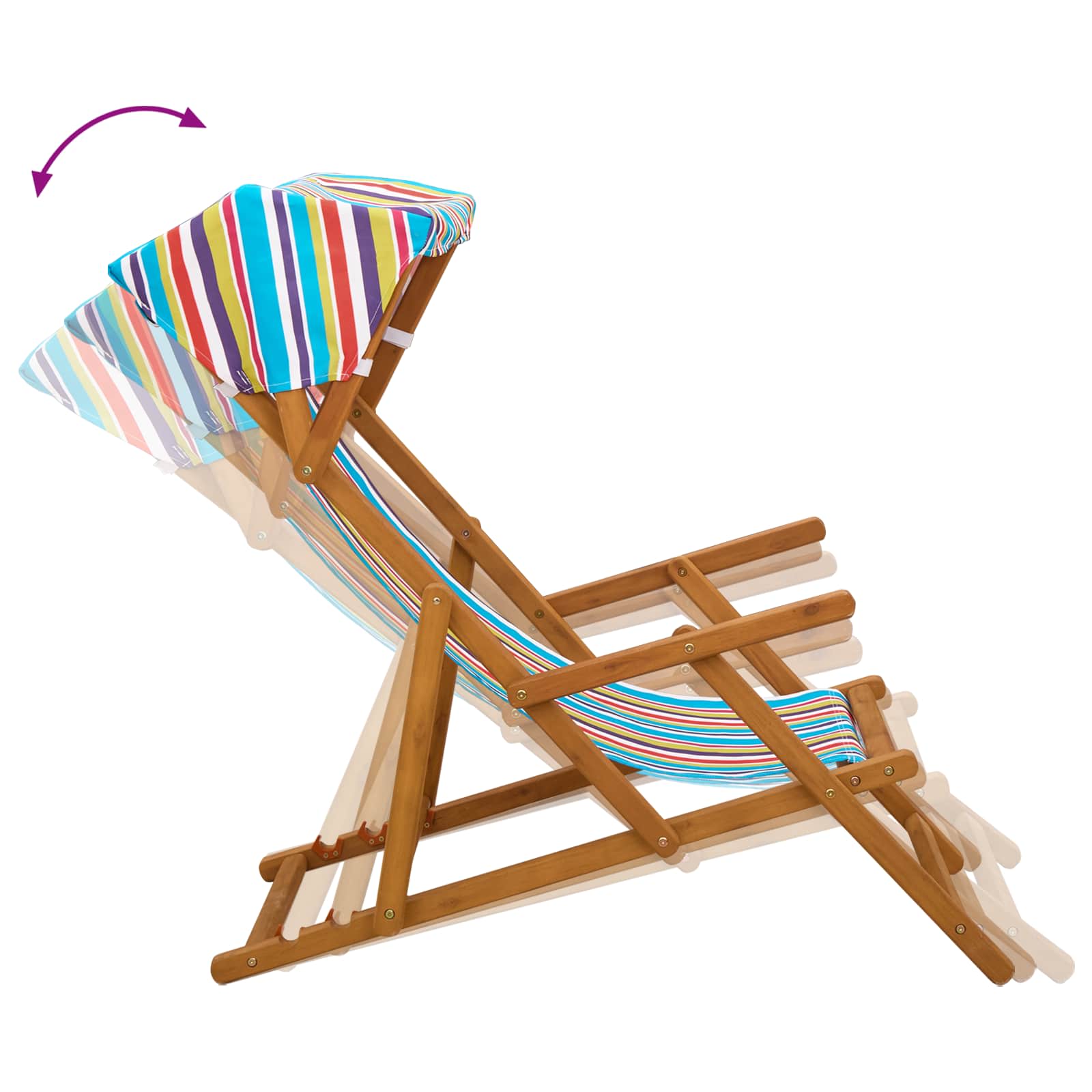 vidaXL Fotel ogrodowy 2 pcs 3 Pozycja Lite Drewno Eukaliptusowe