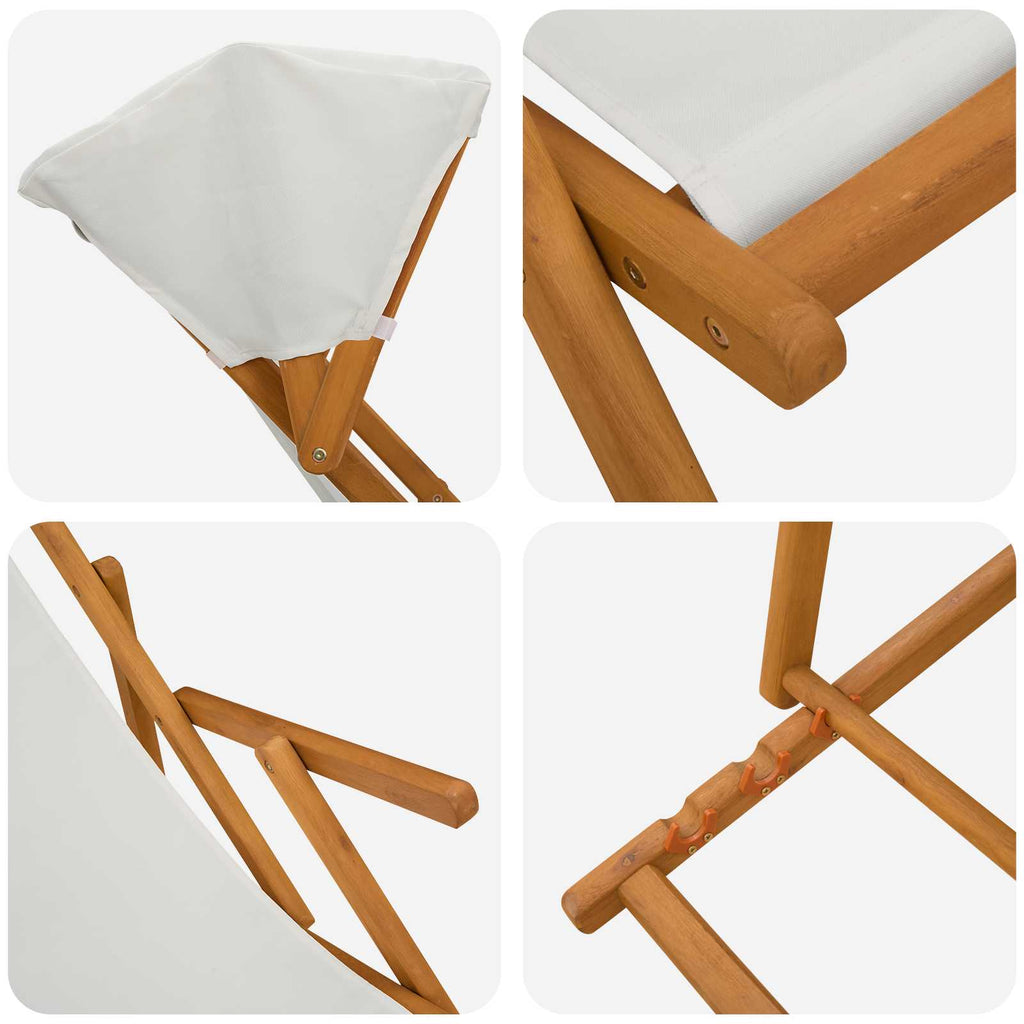 vidaXL Fotel ogrodowy 2 pcs 3 Pozycja Lite Drewno Eukaliptusowe