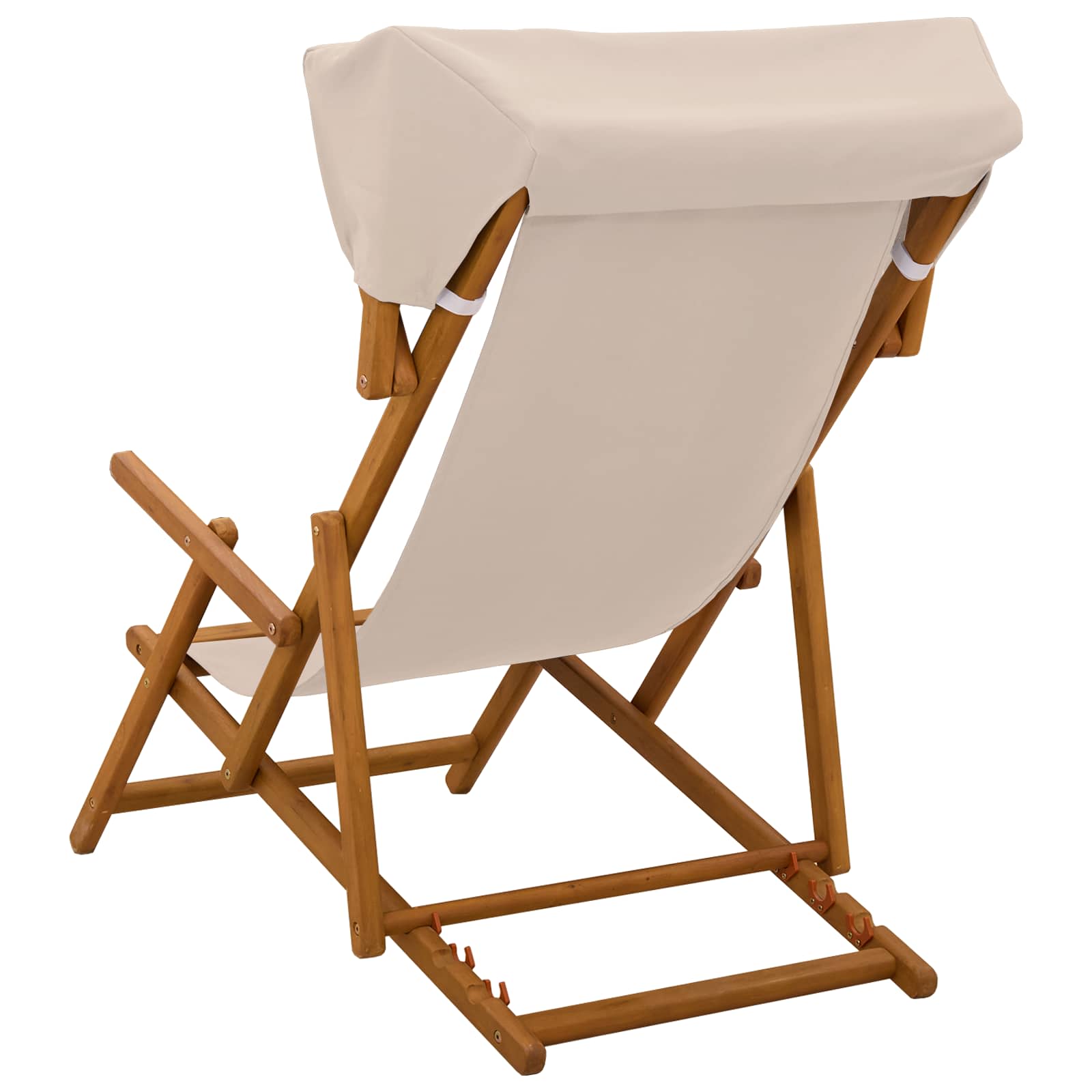 vidaXL Fotel ogrodowy 2 pcs 3 Pozycja Lite Drewno Eukaliptusowe Beżowy