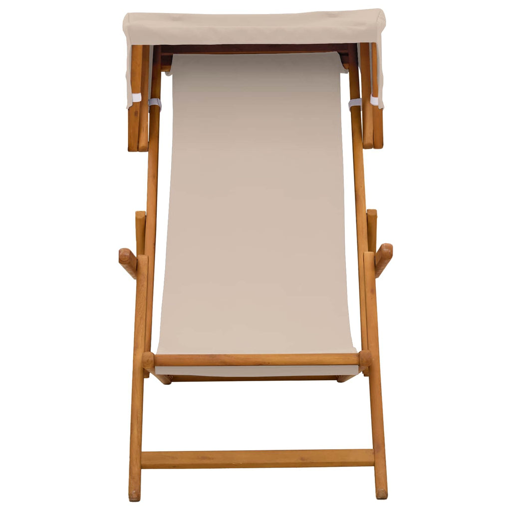 vidaXL Fotel ogrodowy 2 pcs 3 Pozycja Lite Drewno Eukaliptusowe Beżowy