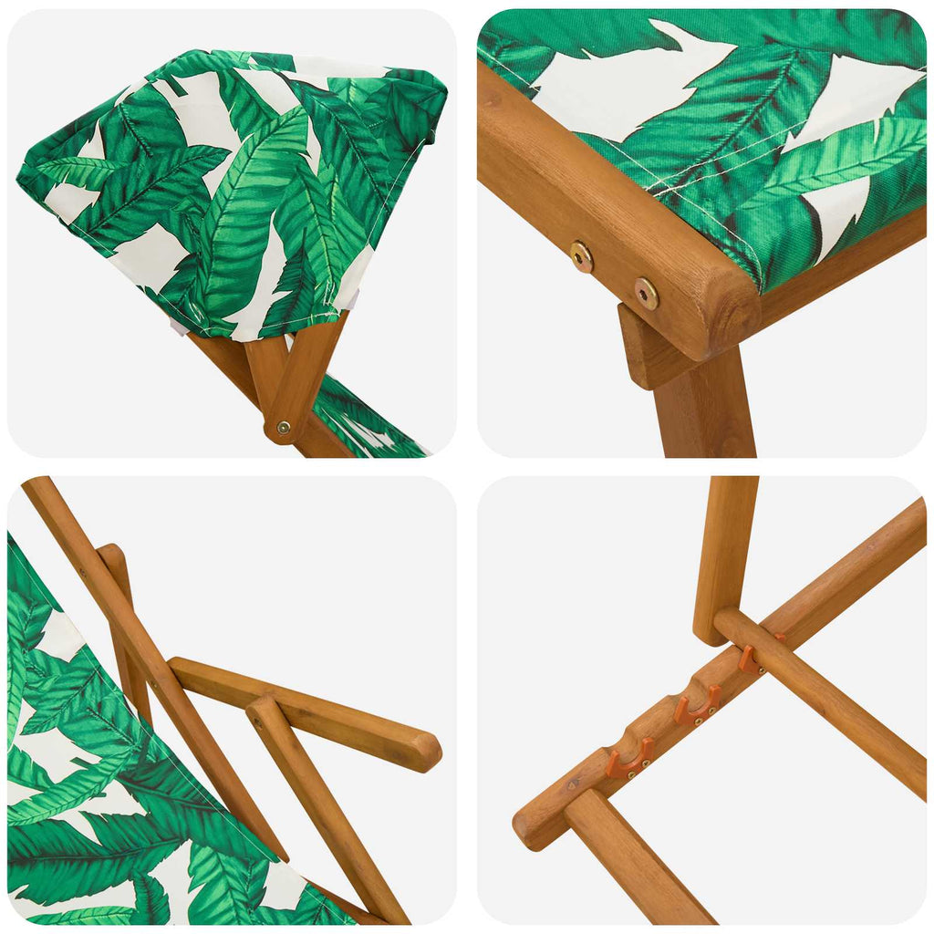 vidaXL Fotel ogrodowy 2 pcs 3 Pozycja Lite Drewno Eukaliptusowe