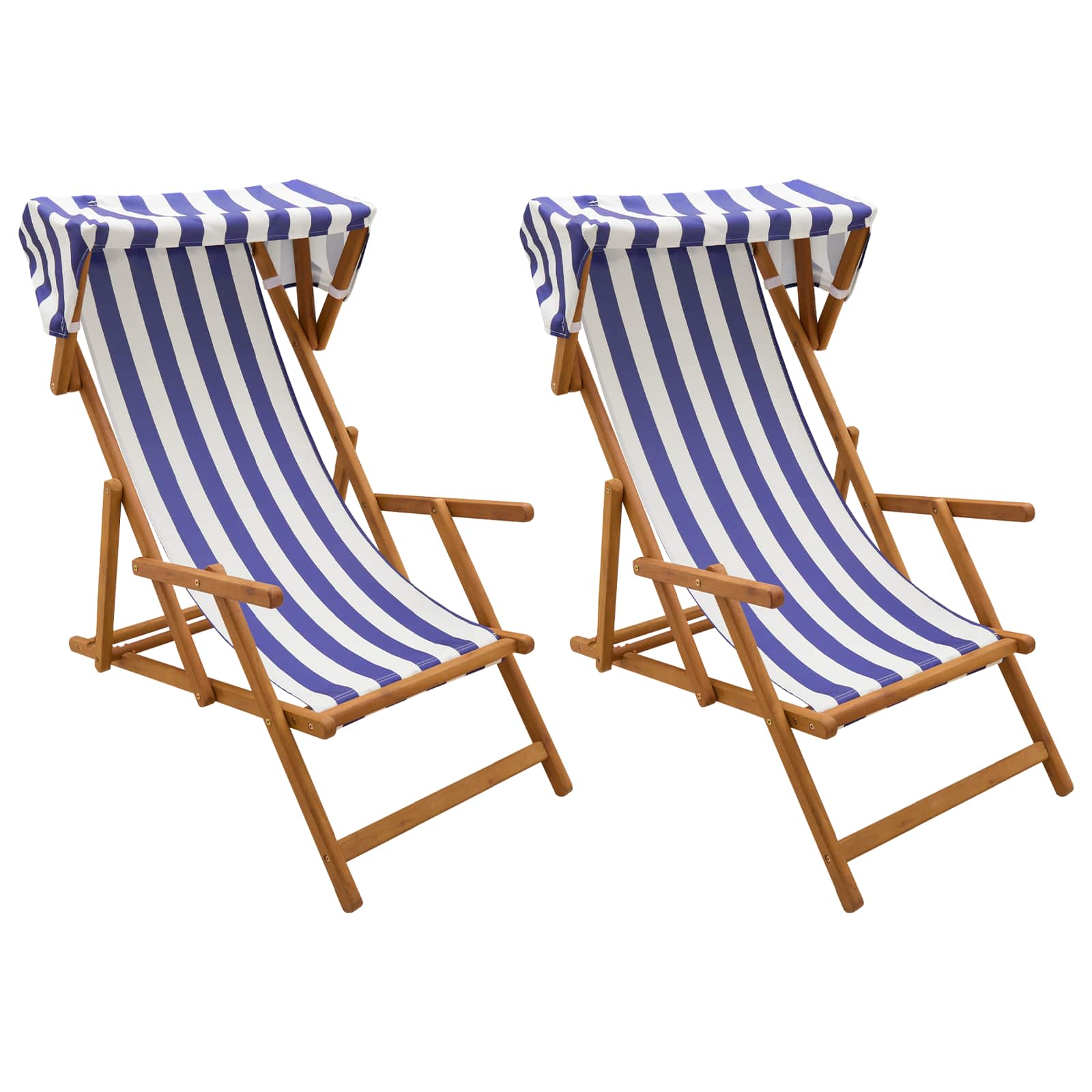 vidaXL Fotel ogrodowy 2 pcs 3 Pozycja Lite Drewno Eukaliptusowe