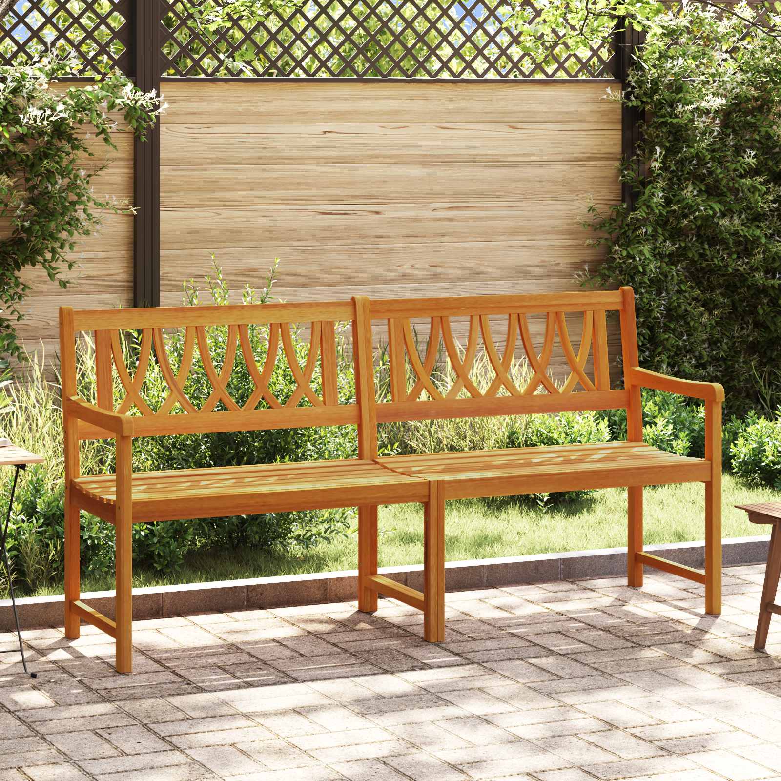 vidaXL Ławka ogrodowa naturalny 180 x 55,5 x 90 cm Lite Drewno Akacji