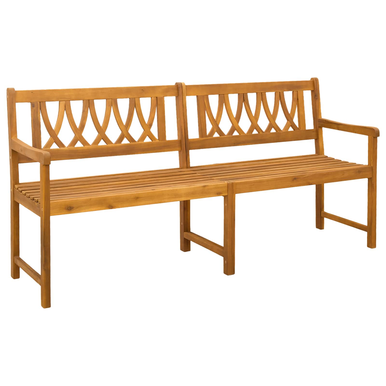 vidaXL Ławka ogrodowa naturalny 180 x 55,5 x 90 cm Lite Drewno Akacji