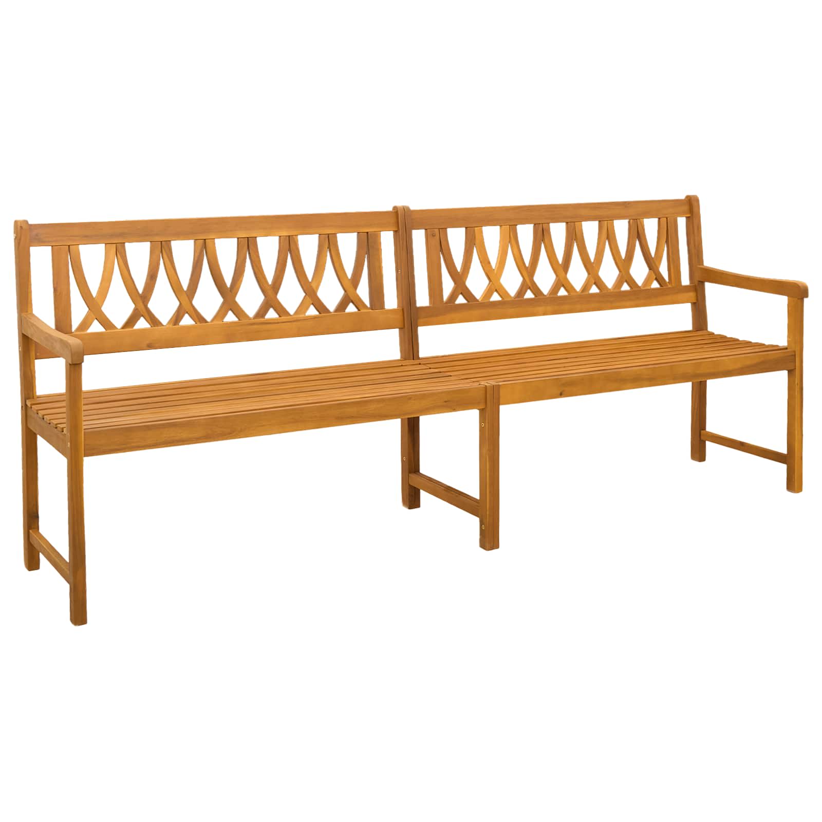 vidaXL Ławka ogrodowa naturalny 220 x 55,5 x 90 cm Lite Drewno Akacji