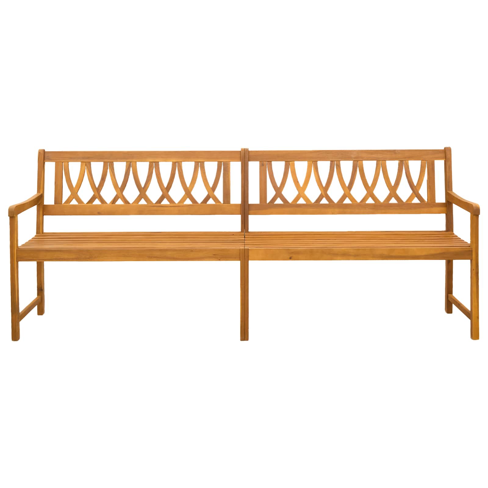 vidaXL Ławka ogrodowa naturalny 220 x 55,5 x 90 cm Lite Drewno Akacji
